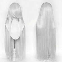 40 Inch/100cm/1 Meter Super Long Straight Wig With Bangs Synthetic Hair Wig, 100cm Extra Long Straight Synthetic Wig Suitable For Daily Use Universal Natural Cosplay Wigs And DIY For Christmas Event Costume Party