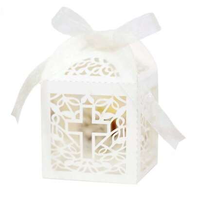 Set de 25 cajas de regalo con forma de cruz para dulces, caramelos y obsequios para fiestas, decoraciones para bodas, bautizos, cumpleaños y eventos, regalos para invitados, suministros escolares, regreso a clases