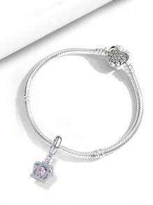 1颗925纯银皇冠系列吊坠珠，适合女士手链、手镯、DIY珠宝制作和日常配饰，适合女孩佩戴 - 鑲鑽皇冠 - 查看 7