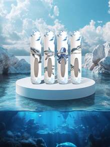 1/4PCS 5ml Chai xịt nước hoa có thể nạp lại di động - Bình xịt du lịch mini theo chủ đề đại dương với thiết kế hình cá voi, cá mập, bạch tuộc và rùa - Nhiều màu - Xem 1