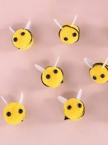 Set de 5/10/15 piezas Juguetes de bola de abeja, hechos a mano DIY juguetes de abeja, decoración de tela para maceta de habitación de fiesta, juguetes de insecto abeja divertidos