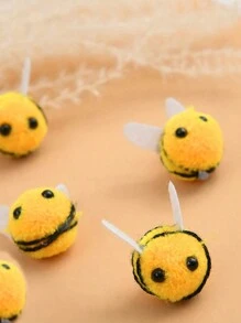 Set de 5/10/15 piezas Juguetes de bola de abeja, hechos a mano DIY juguetes de abeja, decoración de tela para maceta de habitación de fiesta, juguetes de insecto abeja divertidos