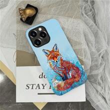 Compatible With IPhone 13-16 Pro Max Case, Fox Van Gogh Painting Style Print Phone Case Funny Liquid Silicone Case Impact Resistant Anti-Scratch Shockproof Protective Cover Gifts For Family, Friends, Kids, Birthday,Spring, Holiday, Boyfriends, Girlfriends, Valentine's Day