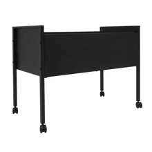 YUNRUX 80*42.5*60cm File Trolley Office Cart File Trolley With Wheels Black Rollable Filing Cabinet - Black - View 4