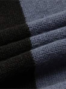 Men's Striped Knit Sweater, Black And Brown Horizontal Stripe Pullover, Casual Long Sleeve Sweater For Fall And Winter, Soft And Comfortable Knit Sweater For Men, Classic Striped Pattern Sweater, Stylish Casual Sweater For Everyday Wear, Warm And Cozy Pullover For Cold Weather, Men's Comfortable Sweater With Ribbed Cuffs And Hem, Premium Knitwear For Casual Outings, Lightweight And Versatile Knit Sweater For Layering, Easy To Pair Men's Sweater With Jeans Or Casual Pants - 淺藍色 - 查看 2