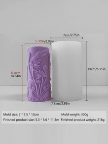 Khuôn nến silicon hình trụ 3D Blossoming Style - Khuôn đúc nhựa Sản xuất nến DIY, Quà cưới, Khuôn silicon họa tiết hoa hướng dương, hoa tulip, hoa oải hương, Thủ công mỹ nghệ nến và nhựa - Trắng - Xem 12