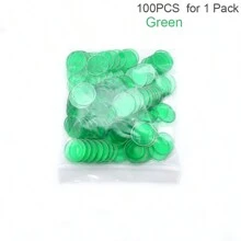 100 chiếc chip Bingo trong suốt nhiều màu, 1 que nam châm, có chức năng nhận dạng màu từ tính, đồ chơi giáo dục cho trò chơi Bingo, màu sắc có thể thay đổi (cam, vàng, xanh lam, xanh lá cây, đỏ, v.v.), dụng cụ chấm Bingo, PVC, số lượng lớn, vé số, chó Bingo, vé số, trò chơi chip Bingo, đồ chơi từ tính - Nhiều màu - Xem 17