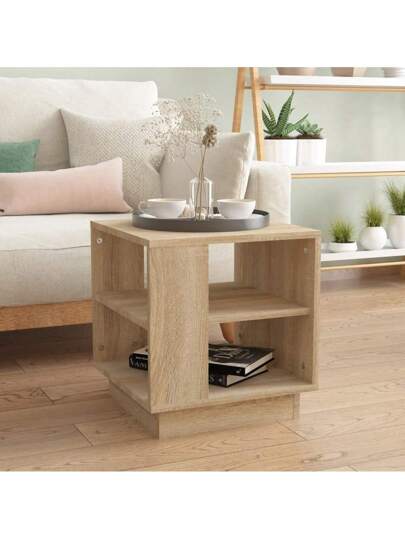 VidaXL Coffee Tafel 40x40x43 Cm Processed Wood Sonoma Oak