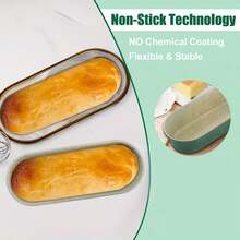 1 Piece/3 Pieces Set Carbon Steel Non-Stick Rectangular Bread Baking Pan Set With Green Spots, 5.9x3 Inches/8x3.3 Inches/9.8x4 Inches/, Carbon Steel Bread Mold, Rectangular Baking Cake Mold, Long Loaf Bread Mold, Toaster Bread Pan, Suitable For Bread Baking/Bread Making, Oven Baking, Suitable For Home Kitchen, Restaurant, Easy To Clean, Food Safety, Very Suitable For Birthday