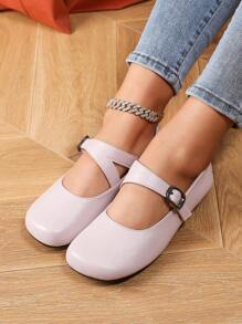 Minimalist Convenient Casual Versatile Solid Color Flat Loafers - Baby Pink - View 3