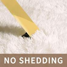 Treeboy Fluffy Area Rug Thick & Shaggy Carpet For Living Room & Bedroom Floor, Home Decor Anti-Slip Soft Carpet Floor Mat - Ivory - View 6
