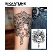 INKARTLINK INKARTLINK Rewolucyjna technologia tatuażu - półtrwały tatuaż, realistyczny tatuaż meduzy, tatuaż ruchomy, tymczasowy tatuaż, wodoodporny, autentyczny wygląd tatuażu, tatuaż niszowy, tatuaż soku owocowego, tatuaż roślinny