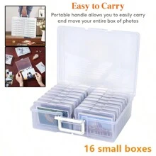 Photo Storage Box 1600 6 X 4 Picture Album Organizer Photograph Container Case - Transparent - View 3
