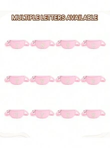 1 pieza Bolsa de cintura/hombro/bandolera para niñas con letra del alfabeto, bolsa de cintura linda adecuada para uso diario, exterior, viajes, senderismo, portátil, opción de regalo ideal