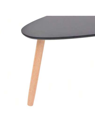 VidaXL Piece Coffee Tafel Set Solid Pine Wood Zwart view 9