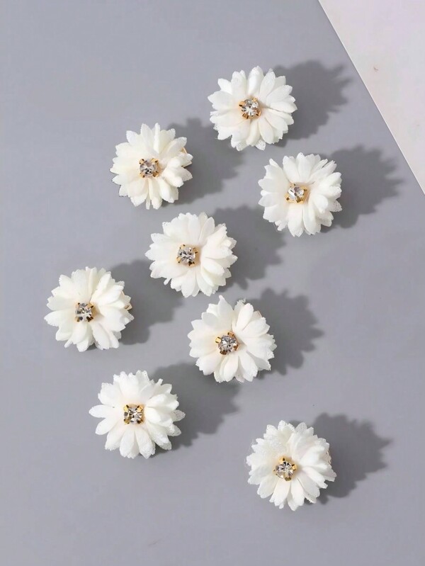 8 piezas de Clips de flor de Camelia beige, diseño romántico para uso diario, fiesta de cumpleaños, decoración, accesorios para rastas, día de San Valentín, accesorios para el cabello, horquillas, pasadores, pinzas para el cabello