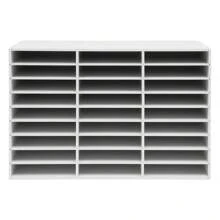 YUNRUX 27-Compartment File Folder, Paper Tray, Desk Cabinet, Literature Organizer, White Document Tray, Desk Organizer - Putih - View 9