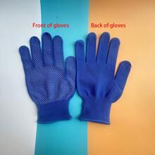 1 paire / 2 pièces - 12 paires / 24 pièces Set combinaison aléatoire Gants de jardinage en nylon 13 gauge à points anti-dérapants, escalade, conduite, emballage, gants de travail respirants, revêtement à points résistant à l'usure, gants de travail fins unisexes, gants polyvalents en nylon à coquille anti-dérapante
