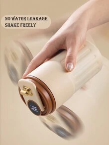 450ml Coffee Cup, Travel Mug, Splash-Proof, LED Smart Temperature Display, Touch Screen, Stainless Steel Vacuum Insulated Water Bottle, , Mug, Reusable Lid, Suitable For Travel, Outdoor Activities, Afternoon Tea, Gifts, Unisex Cold & Hot Insulated Cup, Back To School, Employee Gifts, Father's Day, Mother's Day, Easter, Home Goods (Shoulder Bag Does Not Include Cup)