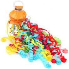 5 piezas de bolas de serpentina lanzadoras de colores, cintas de papel multicolor hechas a mano para lanzar, adecuadas para bodas, fiestas, celebraciones de cumpleaños y festivales - Multicolor - Ver 2