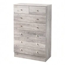 SYMCAVE 7 Drawer Dresser For Bedroom, Wooden Chest Organizer For Living Room(25.98L X 12.99W X 40.55H Inch) - Xám - Xem 10