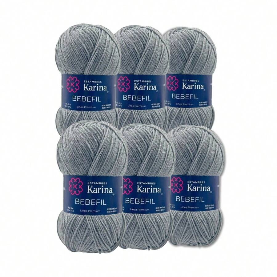 ESTAMBRE BEBEFIL Paq 6 madejas 100gr c/u, mismo color ESTAMBRES KARINA - 281 - Ver 1