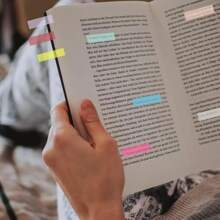 100 Sheets Of Colorful Fluorescent Pet Index Stickers With Morandi Color Drawable Boxed Sticky Notes,School Supplies,Back To School