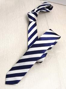 1条条纹豹纹印花休闲优雅涤纶男女通用领带，街头风，适合所有季节，可用于圣诞装饰 - 彩色 - 查看 7