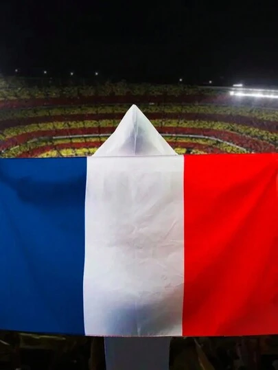 France Body Flag With Cap 90x150cm 3x5ft Body Cape Flag Fra Fr EURO Fan Flags Banner Fans Cheering Flag Fans Gift Indoor Outdoor Banner Decorations