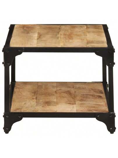 VidaXL Coffee Tafel 90x45x35 Cm Solid Rough Mango Wood view 4