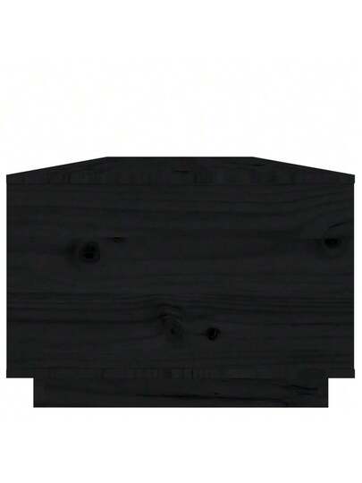 VidaXL Coffee Tafel 100x50x35 Cm Solid Pine Wood Zwart view 8