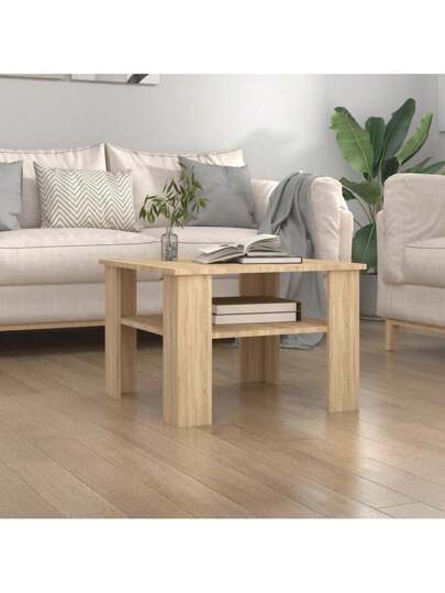 VidaXL Coffee Tafel 60x60x42 Cm Processed Wood Sonoma Oak