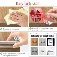 Tiras de protección de borde de silicona - Protectores de esquina de plástico con adhesivo previo, libres de plomo - Protectores de parachoques transparentes antichoque para muebles, gabinetes, mesas, cajones - Para el hogar y la oficina - Protege los muebles contra daños - Regalo ideal para estrenar casa