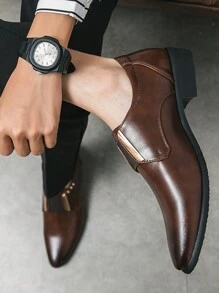 Negócios estilo coreano formal high-end britânica moda decotado trabalho casual masculino sapatos