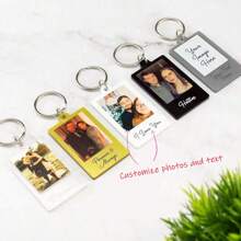 1pc Customized Photo Keychain, Personalized Message Keyring, Ideal Gift For Boyfriend, Girlfriend, Birthday, Wedding, Daily Decor Valentine's Day Gifts Graduation