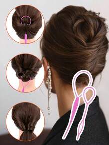 Set de 6 piezas: Cepillo para peinar el cabello hacia atrás, herramienta para trenzas francesas, cortador con funda de piel, cepillo de cerdas para el control del cabello, peine para esponjar el cabello; para peinados de mujer con efecto slick back, trenzas y control de bordes - Set de peine de 5 piezas con gancho + revelador - Ver 6