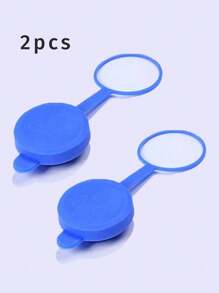 2pcs Water Jug Cap, Reusable Replacement Silicone No Spill Top Lid Cover, Anti-Dust Soft Rubber Cover,Random Pattern On The Lid Camping - Default - View 9