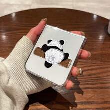 Cute Panda Transparent Case Compatible With Samsung Galaxy Z Flip6, Lightweight Thin Protective Cover For Galaxy Z Flip3/4/5/7 Foldable Phones - Clear - View 4