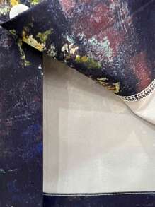 Heren 140g 4-Way Stretch Bedrukt Shirt, Positionering Bloemen Olieverfschilderij, Vlinder & Motten Ontwerp