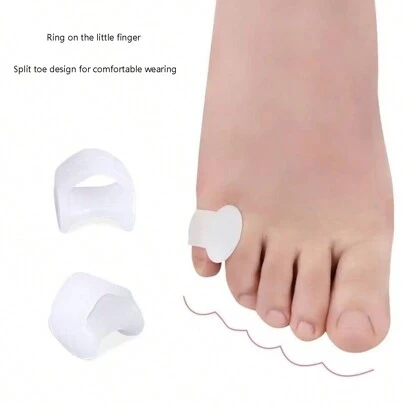 2/4/6 件多色硅胶趾分离器，柔软拇指趾分隔器，防水，耐用，适用于运动和日常足部护理，脚趾保护器，护套