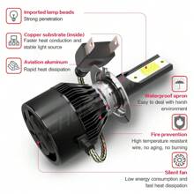 CHUSYYRAY Gorgeous 2 Pcs H11 9008 H13 LED Auto Headlight Bulbs - Chic LED High/Low Beams For Car, Brilliantly Ultra-Bright Cluster LED Lights In Elegant White 6000K (Compatible With 9005 9006 9004 9007 H9 H7) ﻿