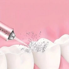 Set di idropulsore elettrico per l'acqua (con processo di verniciatura e elettrodeposizione aggiunto), irrigatore orale senza fili, 4 punte a getto, ugello ruotabile a 360 gradi, per la cura quotidiana dei denti e la pulizia delle gengive di uomini e donne, ideale come regalo per le vacanze