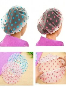 7pcs/Set Waterproof Reusable Shower Caps For Women With Elastic, Ideal For Bathing, Kitchen, Cleaning, One Size Fits All, Perfect Gift For Valentine's Day