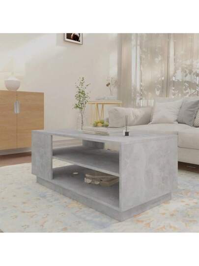 VidaXL Coffee Tafel 102x55x43 Cm Processed Wood Concrete Grijs view 3