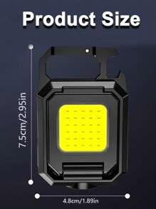 1 pièce Ultra-compacte Lumière de travail USB COB - Lampe de poche haute puissance 800mAh avec aimantation - L'outil de camping portable parfait pour les urgences