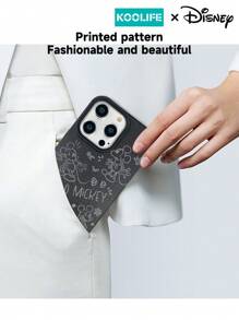 1pc Authorized Leather Texture Anti-Drop Protective Phone Case, Lightweight Design Compatible With IPhone 16/16 Pro Max/16 Pro/16/15/15 Pro/15 Pro Max/15 Plus/14/13/12/11 Waterproof Shockproof Scratch Resistant - Black - View 7