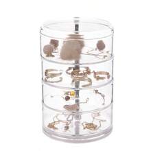 1 szt. Obrotowy organizer na biżuterię - kolczyki, spinki do włosów, uchwyt na gumki do włosów dla dzieci, dziewcząt, prezenty dla kobiet