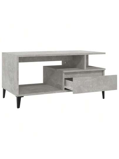 VidaXL Coffee Tafel 90x49x45 Cm Processed Wood Concrete Grijs view 6