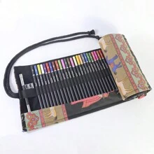 75 Pieces Color Pencil Drawing Set (With Rollable Canvas Case) Easy To Carry, Multiple Styles, Suitable For Adults, Children Sketching And Drawing Color Pencil Art Set - Sets - View 2