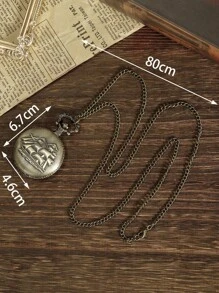 1pc Zinc Alloy Sailboat Shaped "Fair Winds" Quartz Pocket Watch